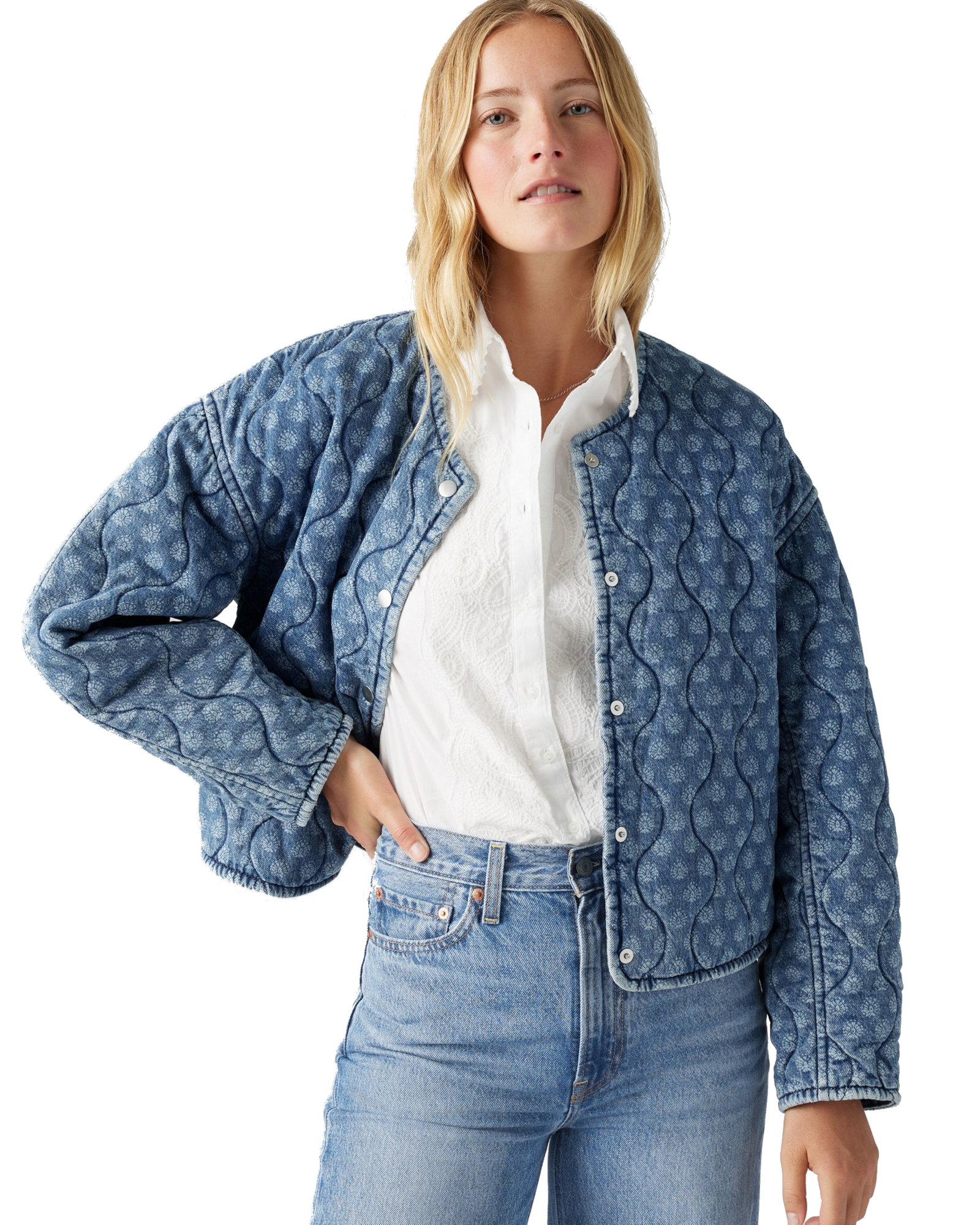 The Levi's® Rumer Quilted Liner Denim Jacket in Blue Anns