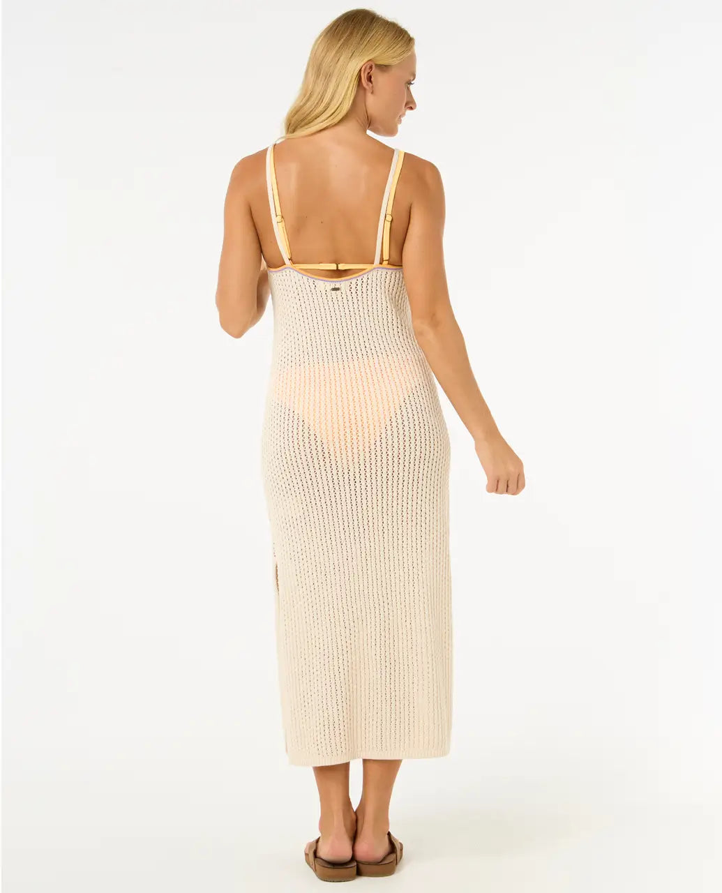 The Rip Curl Cala Vadella Crochet Dress in White