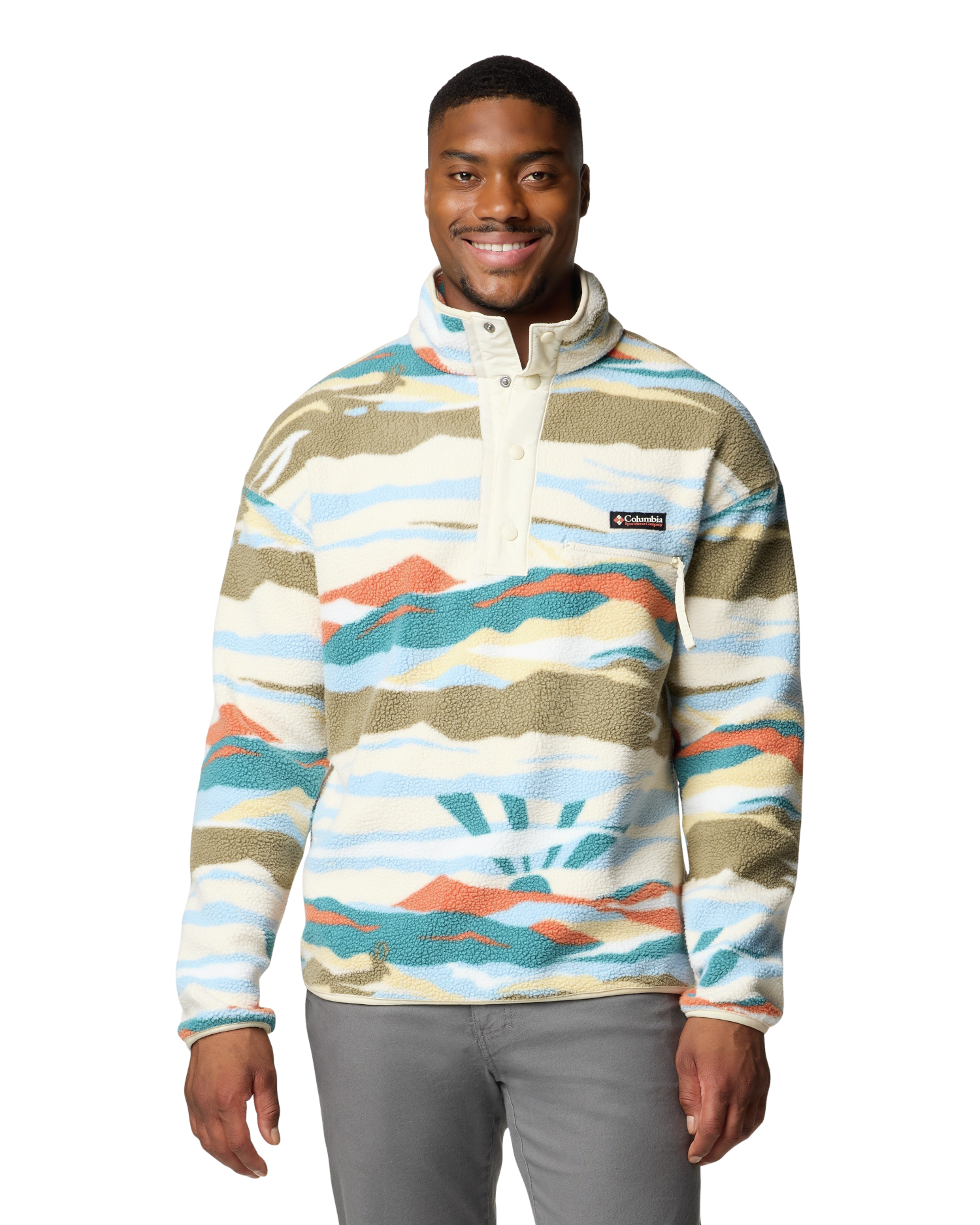 The Columbia Helvetia™ II Printed Half Snap Fleece Jacket in Multi
