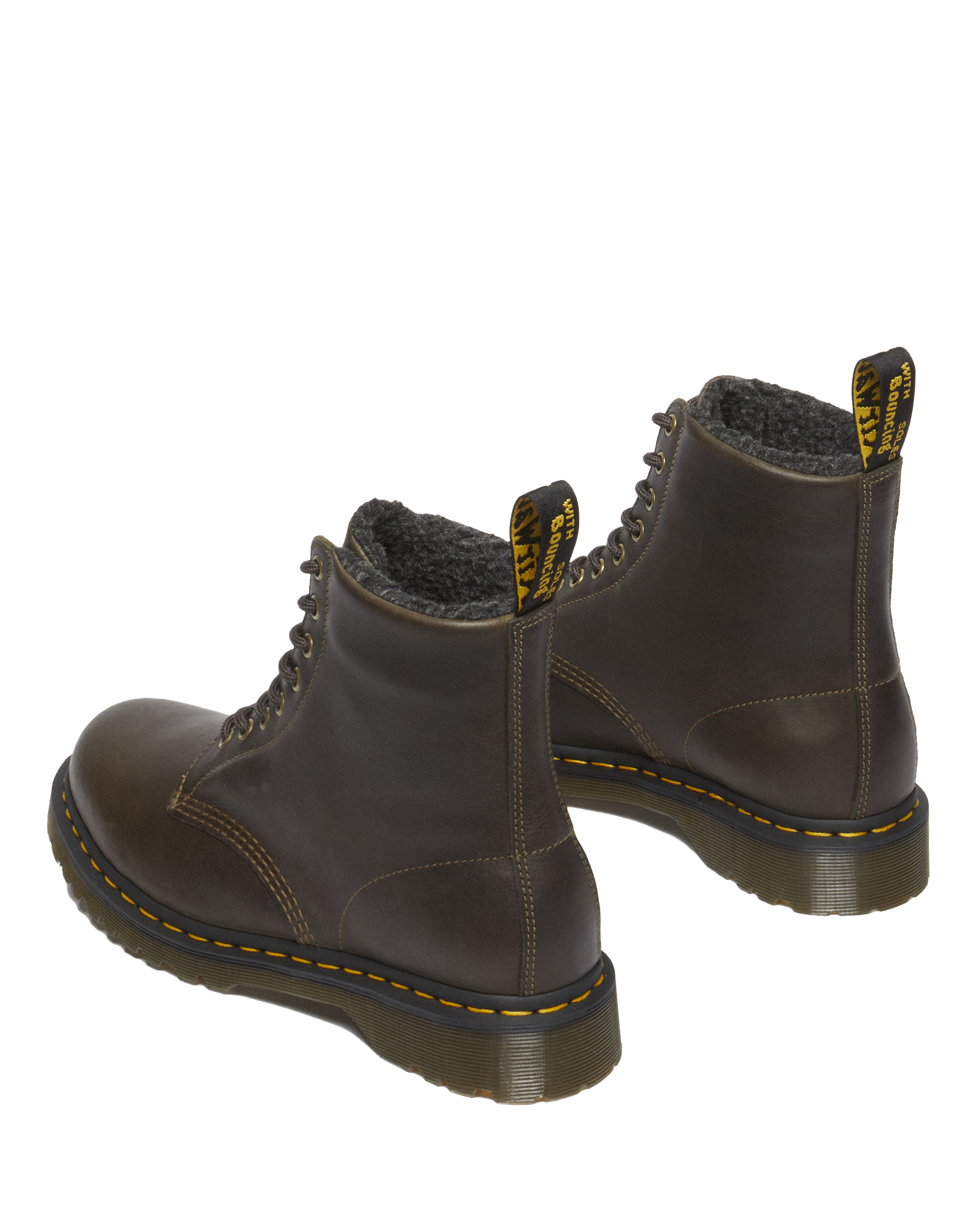 The Dr Martens 1460 WL Grizzly Boots in Green Anns Cottage Ann s Cottage