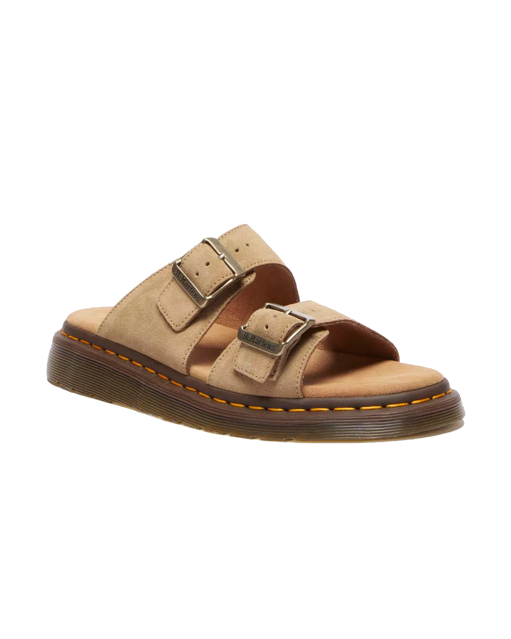 The Dr Martens Josef Bronx Suede Sandals in Brown | Anns Cottage