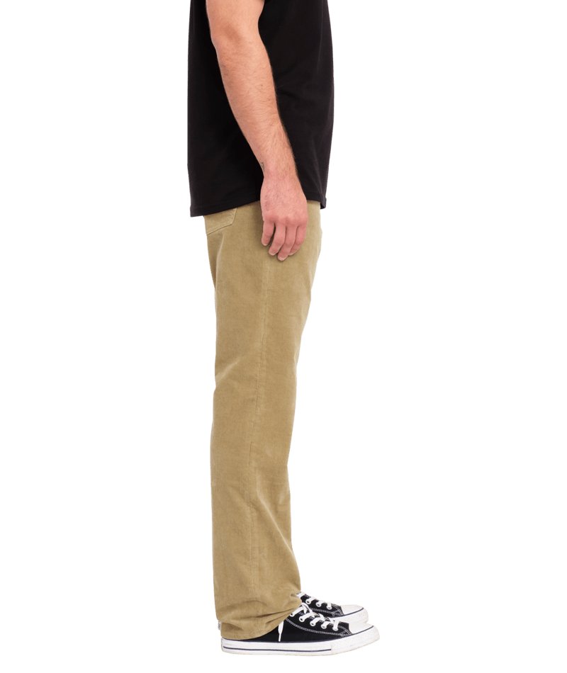 The Volcom Solver Pocket Cord Trousers in Khaki Anns Cottage - Main Image