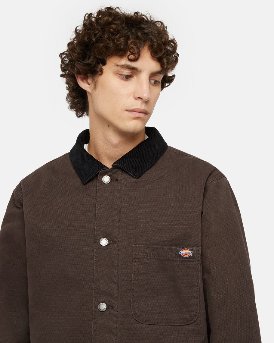 The Dickies Duck Canvas Chore Jacket in Brown | Anns Cottage