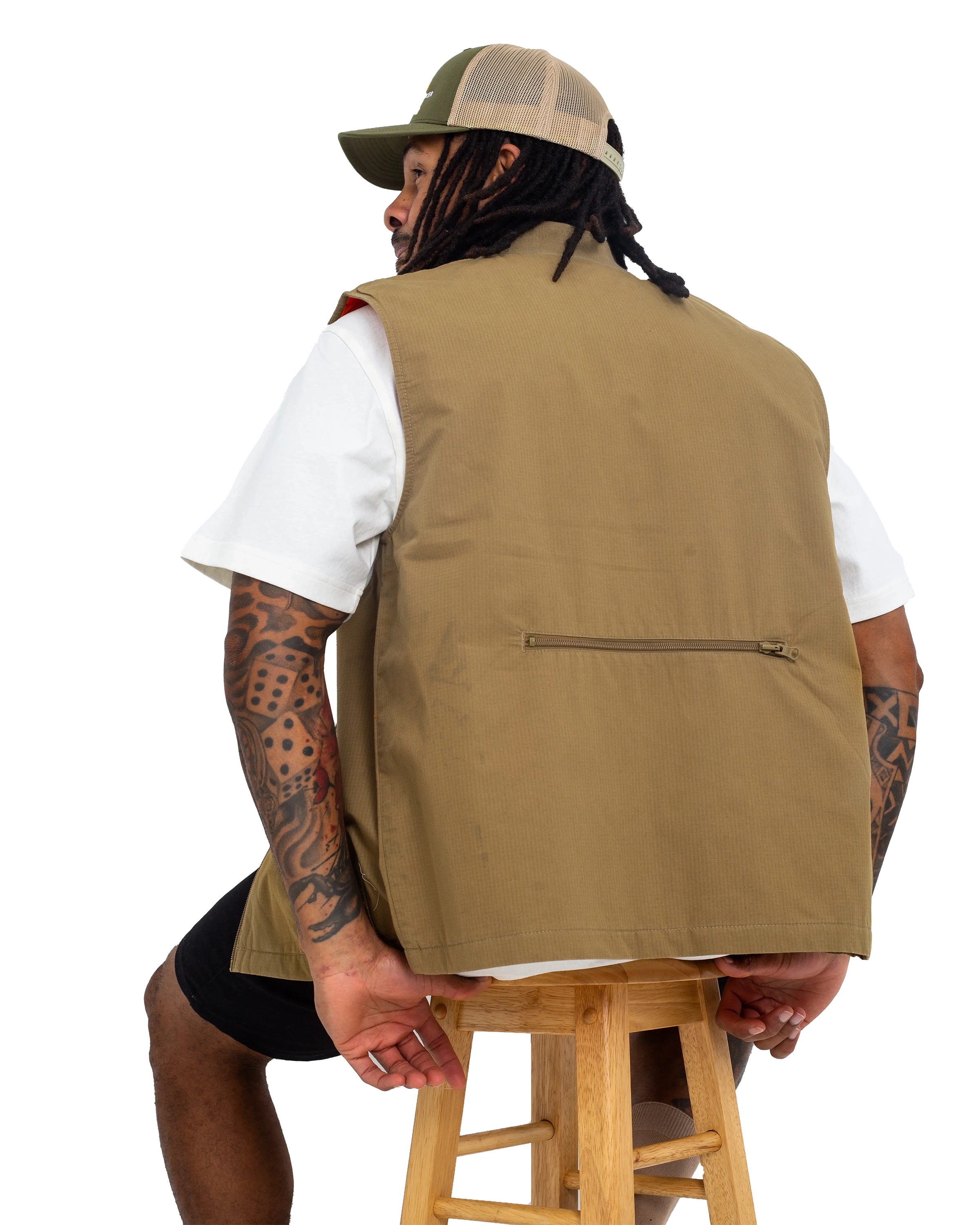 The Vans Mens Spitfire Wheels Gilet in Green Anns Cottage