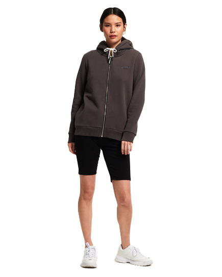 The Superdry Womens Orange Label Elite Zip Hoodie in Grey Anns Cottage Ann s Cottage