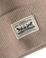 The Levi's® Mens Backpatch Beanie in Dkhaki