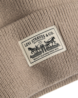 The Levi's® Mens Backpatch Beanie in Dkhaki