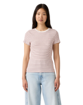 The Levi's® Womens Essential Housemark T-Shirt in Gianna Stripe Zephyr