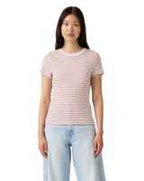 The Levi's® Womens Essential Housemark T-Shirt in Gianna Stripe Zephyr