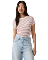 The Levi's® Womens Essential Housemark T-Shirt in Gianna Stripe Zephyr