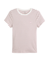 The Levi's® Womens Essential Housemark T-Shirt in Gianna Stripe Zephyr
