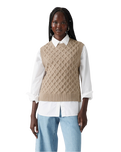 The Levi's® Womens Bluebell Cable Jumper in Oatmeal Heather