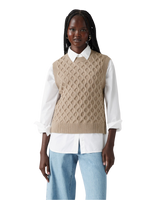 The Levi's® Womens Bluebell Cable Jumper in Oatmeal Heather