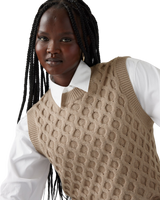 The Levi's® Womens Bluebell Cable Jumper in Oatmeal Heather