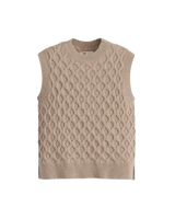 The Levi's® Womens Bluebell Cable Jumper in Oatmeal Heather