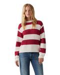 The Levi's® Womens Rocket Jumper in Charlotte Stripe Scarlet