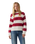 The Levi's® Womens Rocket Jumper in Charlotte Stripe Scarlet