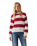 The Levi's® Womens Rocket Jumper in Charlotte Stripe Scarlet
