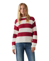 The Levi's® Womens Rocket Jumper in Charlotte Stripe Scarlet