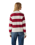 The Levi's® Womens Rocket Jumper in Charlotte Stripe Scarlet