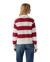The Levi's® Womens Rocket Jumper in Charlotte Stripe Scarlet