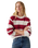 The Levi's® Womens Rocket Jumper in Charlotte Stripe Scarlet