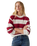 The Levi's® Womens Rocket Jumper in Charlotte Stripe Scarlet