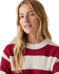 The Levi's® Womens Rocket Jumper in Charlotte Stripe Scarlet