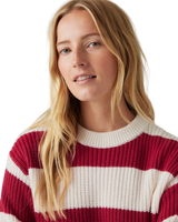 The Levi's® Womens Rocket Jumper in Charlotte Stripe Scarlet