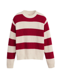 The Levi's® Womens Rocket Jumper in Charlotte Stripe Scarlet