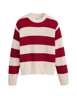 The Levi's® Womens Rocket Jumper in Charlotte Stripe Scarlet