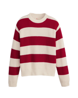 The Levi's® Womens Rocket Jumper in Charlotte Stripe Scarlet