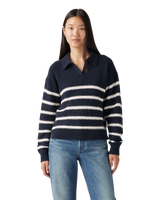 The Levi's® Womens Satellite Polo Jumper in Marine Stripe