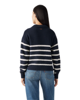 The Levi's® Womens Satellite Polo Jumper in Marine Stripe