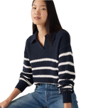 The Levi's® Womens Satellite Polo Jumper in Marine Stripe