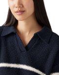 The Levi's® Womens Satellite Polo Jumper in Marine Stripe
