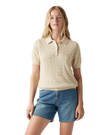 The Levi's® Womens Lavendar Pointelle Polo in Oatmeal
