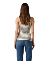 The Levi's® Womens Freja Sculpt Vest in Louise Stripe Egret