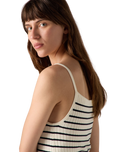 The Levi's® Womens Freja Sculpt Vest in Louise Stripe Egret
