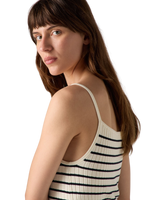 The Levi's® Womens Freja Sculpt Vest in Louise Stripe Egret