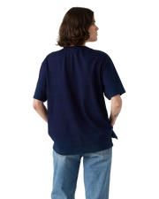 The Levi's® Womens Graphic Tabor T-Shirt in 1873 Raw Edge Applique Indigo