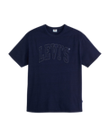 The Levi's® Womens Graphic Tabor T-Shirt in 1873 Raw Edge Applique Indigo