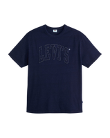The Levi's® Womens Graphic Tabor T-Shirt in 1873 Raw Edge Applique Indigo