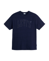 The Levi's® Womens Graphic Tabor T-Shirt in 1873 Raw Edge Applique Indigo