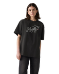 The Levi's® Womens Graphic Tabor T-Shirt in Howdy Script Pirate Black