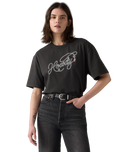 The Levi's® Womens Graphic Tabor T-Shirt in Howdy Script Pirate Black