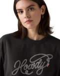 The Levi's® Womens Graphic Tabor T-Shirt in Howdy Script Pirate Black