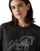 The Levi's® Womens Graphic Tabor T-Shirt in Howdy Script Pirate Black