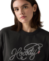 The Levi's® Womens Graphic Tabor T-Shirt in Howdy Script Pirate Black
