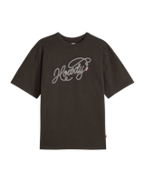 The Levi's® Womens Graphic Tabor T-Shirt in Howdy Script Pirate Black